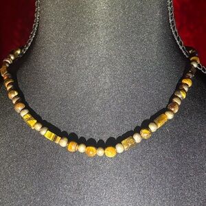 Elegant Tigers eye Beaded Necklace